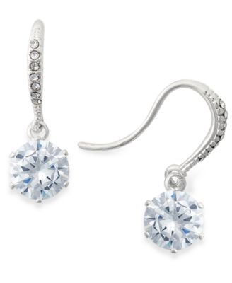 Charter Club - Gold-Tone Cubic Zirconia Drop Earrings