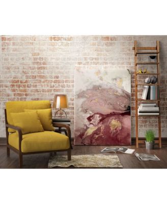 20" x 16" Ocean Splash I Crimson Version Museum Mounted Canvas Print