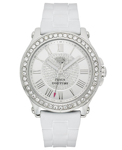 Juicy Couture Watch, Women's Pedigree White Silicone Strap 38mm 1901051