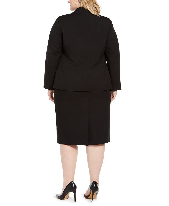 Le Suit Plus Size Two-Button Skirt Suit & Reviews - Wear to Work - Plus ...