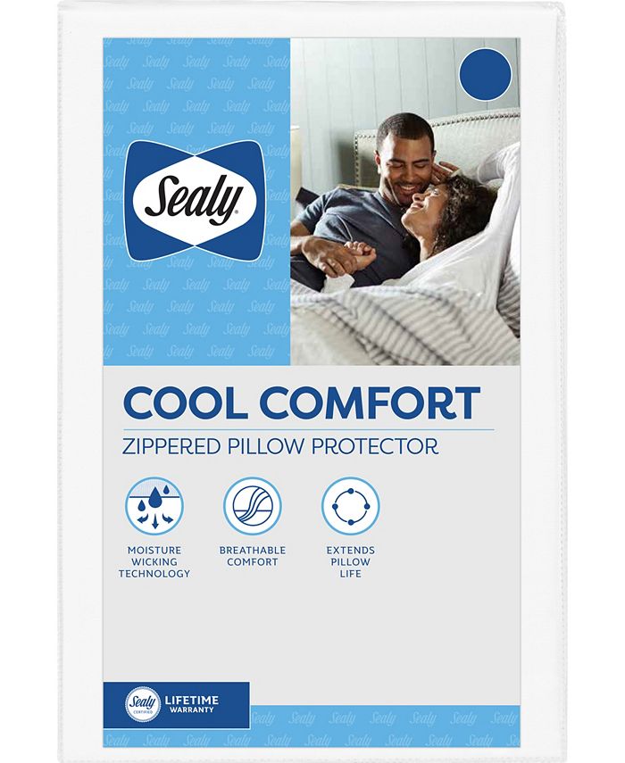 Sealy Cooling Comfort Zippered Pillow Protector Standard Queen
