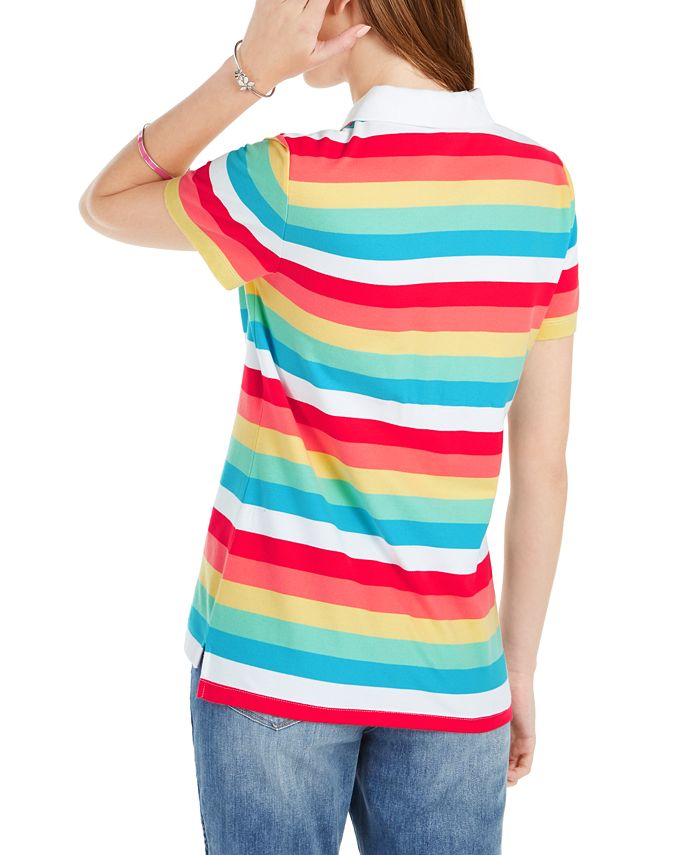 Tommy Hilfiger Rainbow-Stripe Polo - Macy's