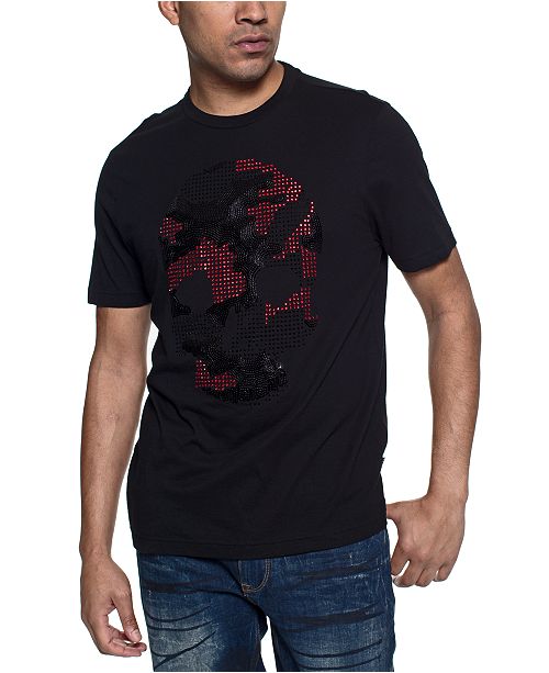 Sean John Men S Beaded Skull T Shirt Reviews T Shirts Men