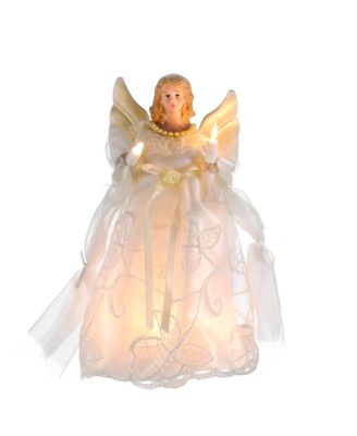 Kurt Adler - UL 10-Light 10-Inch Gold and Ivory Angel Treetop