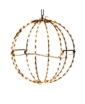 Kurt Adler - 8-Inch Warm White LED Foldable Metal Sphere