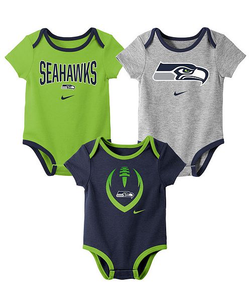 Nike Baby Seattle Seahawks Icon 3 Pack Bodysuit Set Reviews