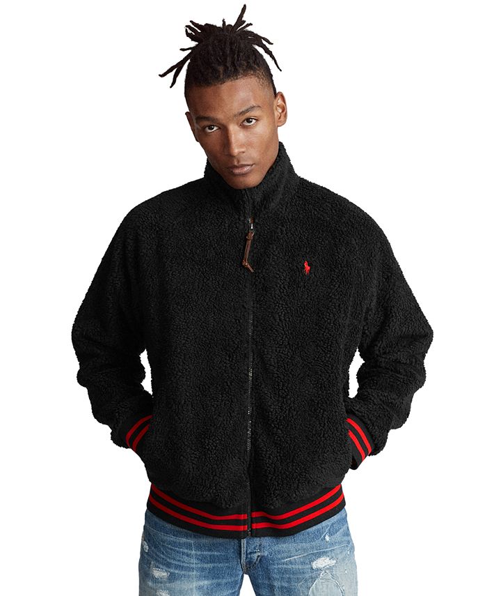 Polo Ralph Lauren Men's Vintage Sherpa Zip-Front Knit Sweatshirt & Reviews  - Hoodies & Sweatshirts - Men - Macy's