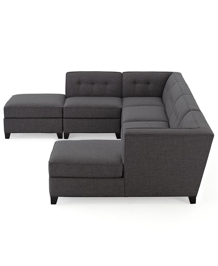 Furniture CLOSEOUT! Harper Fabric 6Piece Modular Sectional Sofa with
