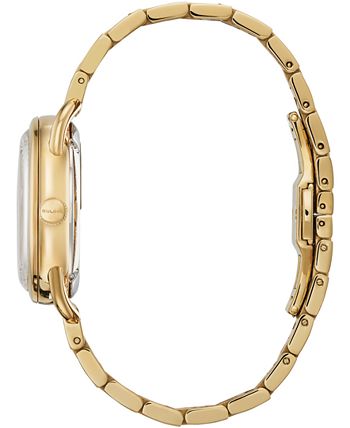Bulova - Women's Swiss Automatic Joseph Gold-Tone Stainless Steel Bracelet Watch 34.5mm