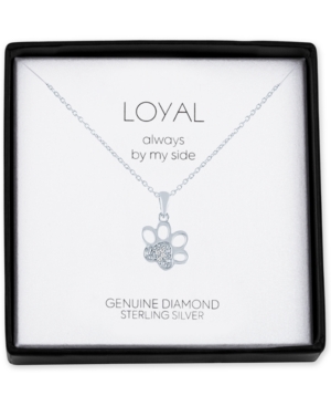 image of Diamond Accent Paw Print 18