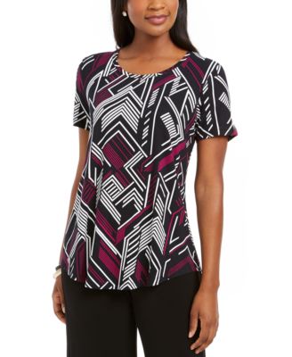 JM Collection - Angle-Print Top, Created for Macy's