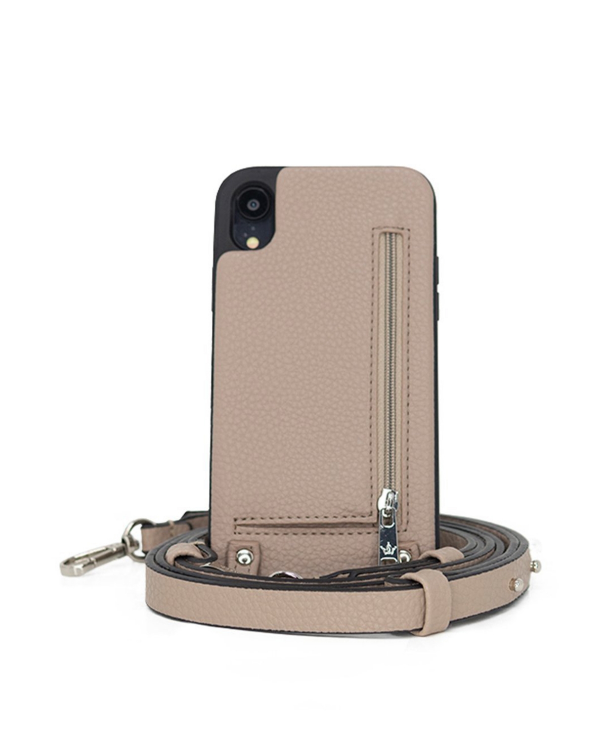 Crossbody Xr IPhone Case with Strap Wallet - Taupe