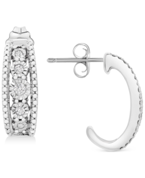image of Diamond Open-Work Drop Earrings (1/10 ct. t.w.) in Sterling Silver