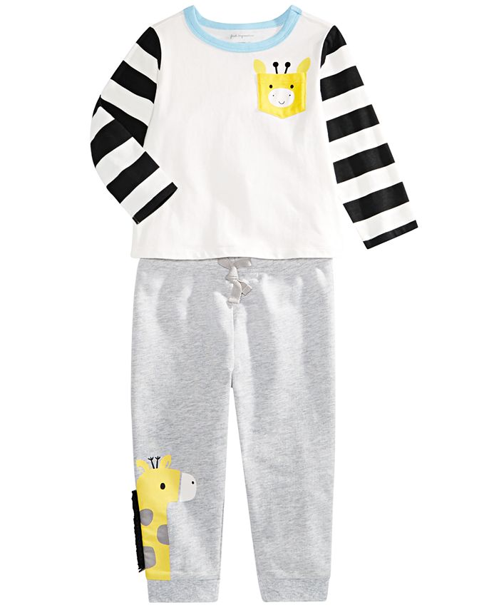 First Impressions Baby Boys Giraffe Jogger Pants, Created for Macy's ...