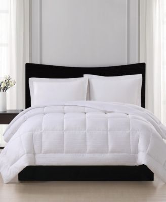 London Fog - Embossed Stripe Seersucker Down Alternative Comforter, Full/Queen