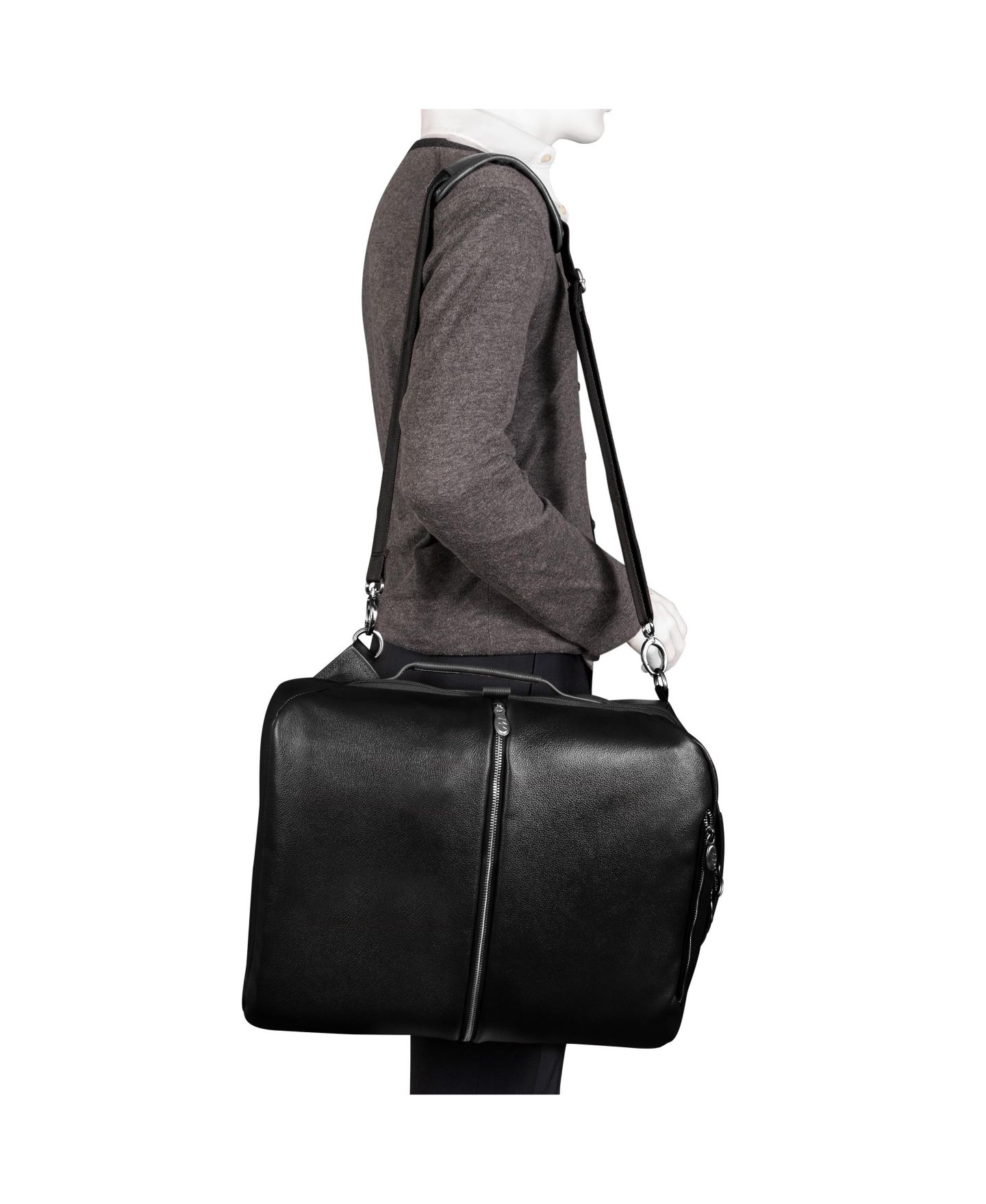 Рюкзак McKlein East Side 17" 2-In-1 Laptop Tablet Convertible Travel Cross-Body, цвет: Чёрный — фото 12