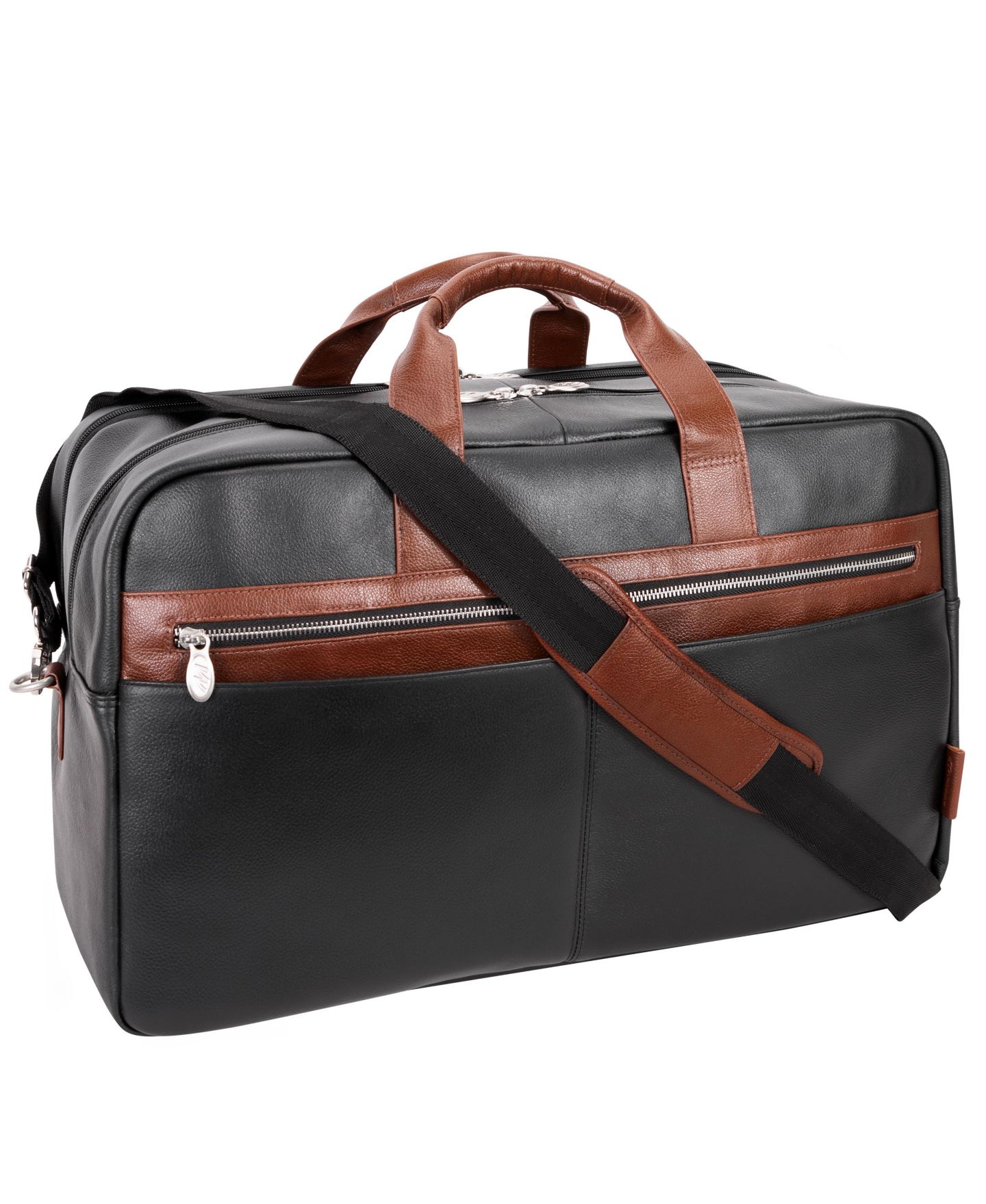 Сумка McKlein Wellington 21" Dual-Compartment Laptop Tablet Duffel, цвет: Чёрный — фото 2