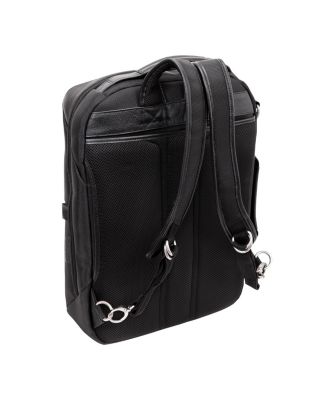 East Side 17" Nylon 2-In-1 Laptop Tablet Convertible Travel Backpack Cross-Body