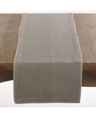 Celena Collection Whip Stitched Design Cotton Table Runner