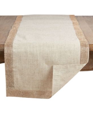 Jeweled Trim Studded Design Table Runner