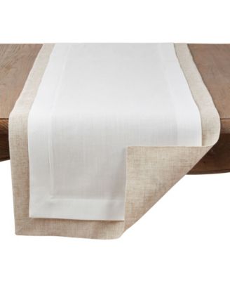 Double Layer Table Runner with Thick Border Design