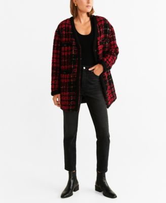 mango black tweed jacket