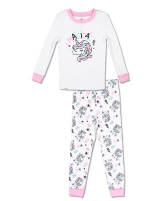 Free 2 Dream Girls Toddler, little and Big Unicorn Print 2 Piece Cotton ...