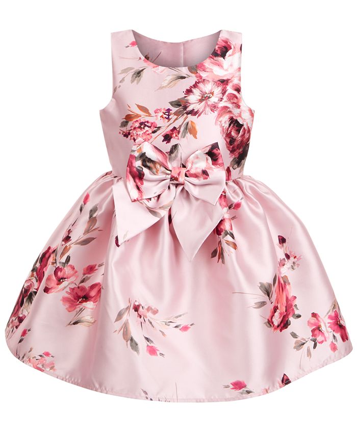Pink & Violet Little Girls Mikado Bow Dress - Macy's