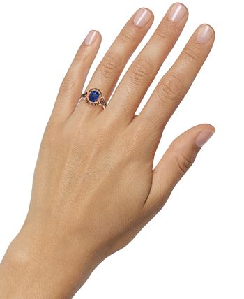 Le Vian - Blueberry Tanzanite (1-1/2 ct. t.w.) & Diamond (3/4 ct. t.w.) Statement Ring in 14k Rose Gold