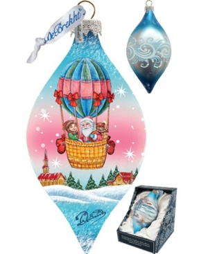 G.debrekht Kids'  Air Balloon Glass Ornament In Multi