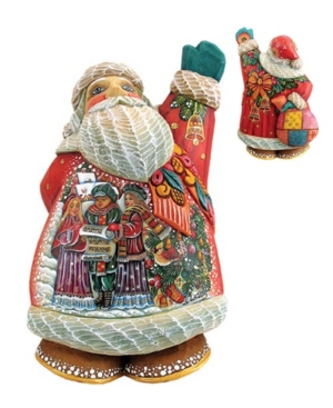 G.debrekht Christmas Chorus Santa Figurine In Multi