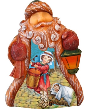 G.debrekht Drummer Boy Tiny Tale Santa Figurine In Multi