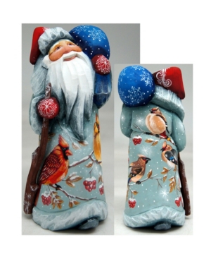 G.debrekht Woodcarved And Hand Painted Cardinals Santa Masterpiece Signature Figurine In Multi