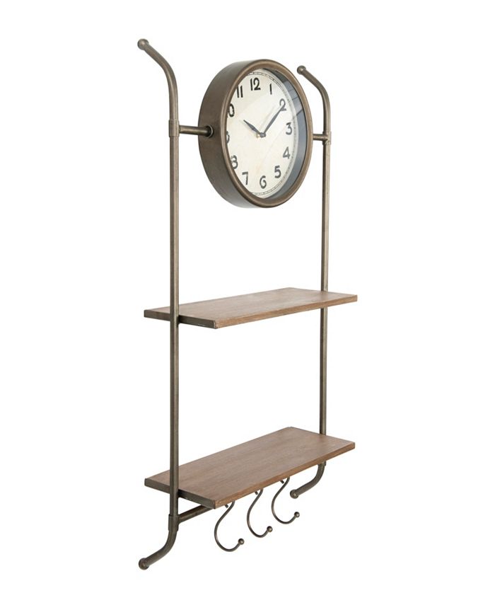 Storied Home Wall Clock with Shelves and Hooks Macy's