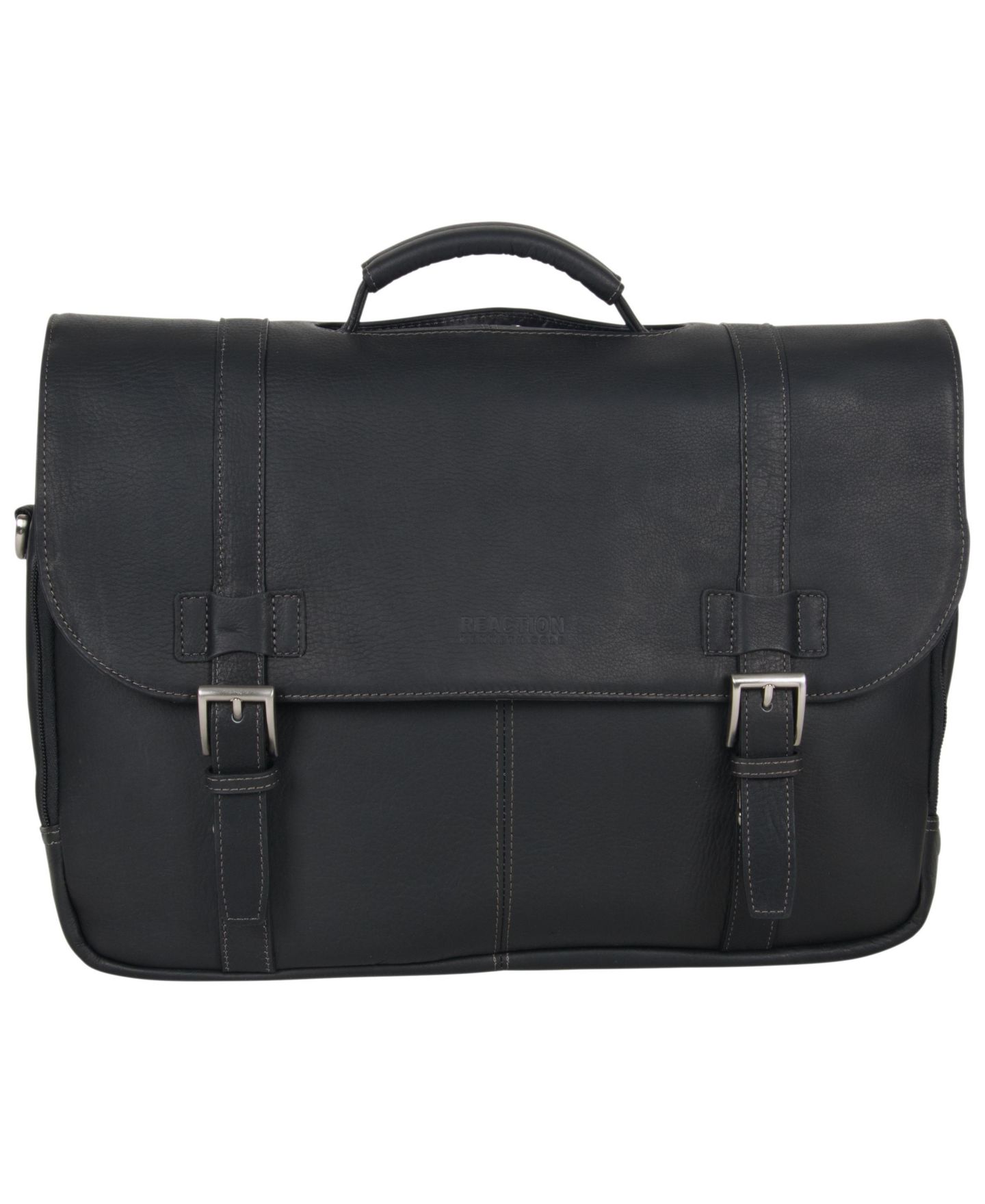 Сумка Kenneth Cole Reaction Colombian Leather Flapover 15.6” Laptop, цвет: Чёрный — фото 1