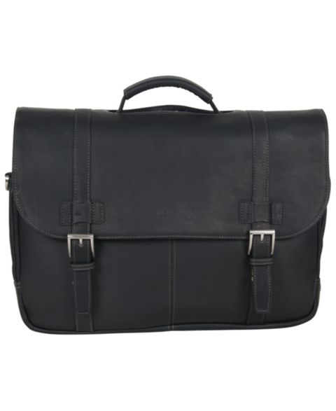 Сумка Kenneth Cole Reaction Colombian Leather Flapover 15.6” Laptop, цвет: Чёрный