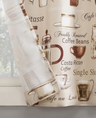 Bristol Coffee Shop Semi-Sheer Rod Pocket Kitchen Curtain Valance and Tiers Set