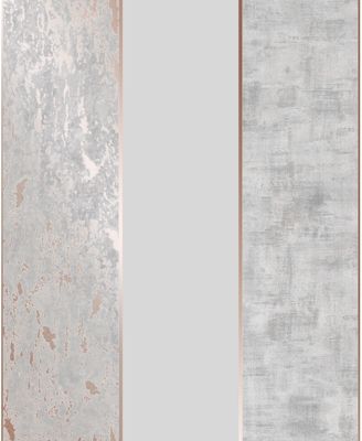 Graham & Brown - Milan Stripe Rose Gold and Grey Wallpaper