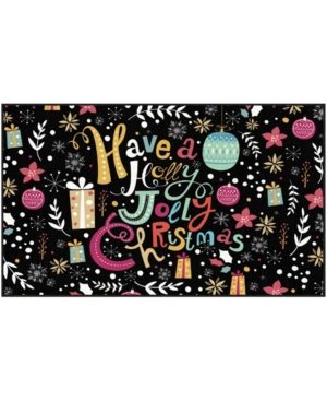 Mohawk Jolly Christmas Accent Rug, 30" X 50" Bedding In Black