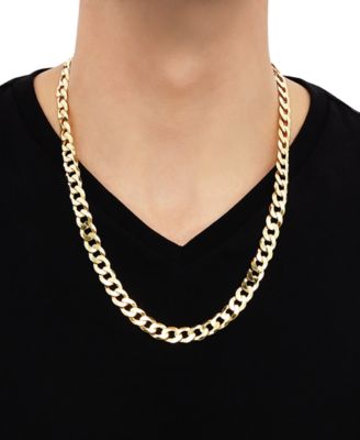 Curb Link 24 Chain Necklace in 18k Gold-Plated Sterling Silver