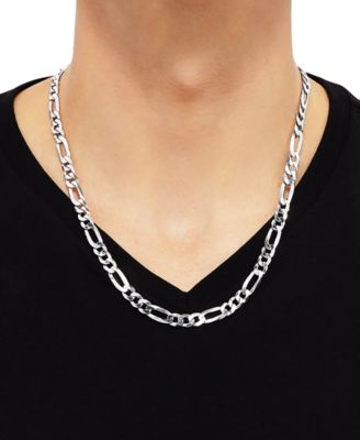 Figaro Link 22" Chain Necklace in 18k Gold-Plated Sterling Silver or Sterling Silver