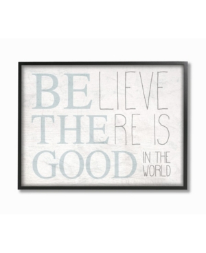 Stupell Industries Be The Good in The World Light Blue Distressed Wood Look Sign 24