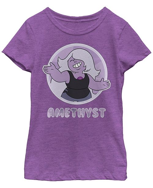 Fifth Sun Cartoon Network Big Girl S Steven Universe Amethyst Character Badge Short Sleeve T Shirt Reviews Shirts Tops Kids Macy S