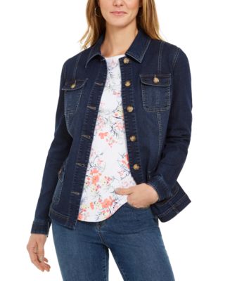 Charter Club Button-Up Denim Jacket, Created For Macy's - Macy's