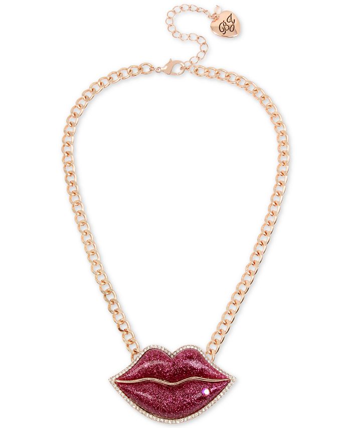 Betsey johnson outlet rose necklace