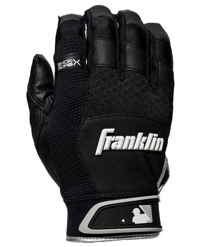 Franklin Sports Paire de gants de frappeurs MLB Shok-Sorb X pour jeunes, taille S, noir/doré