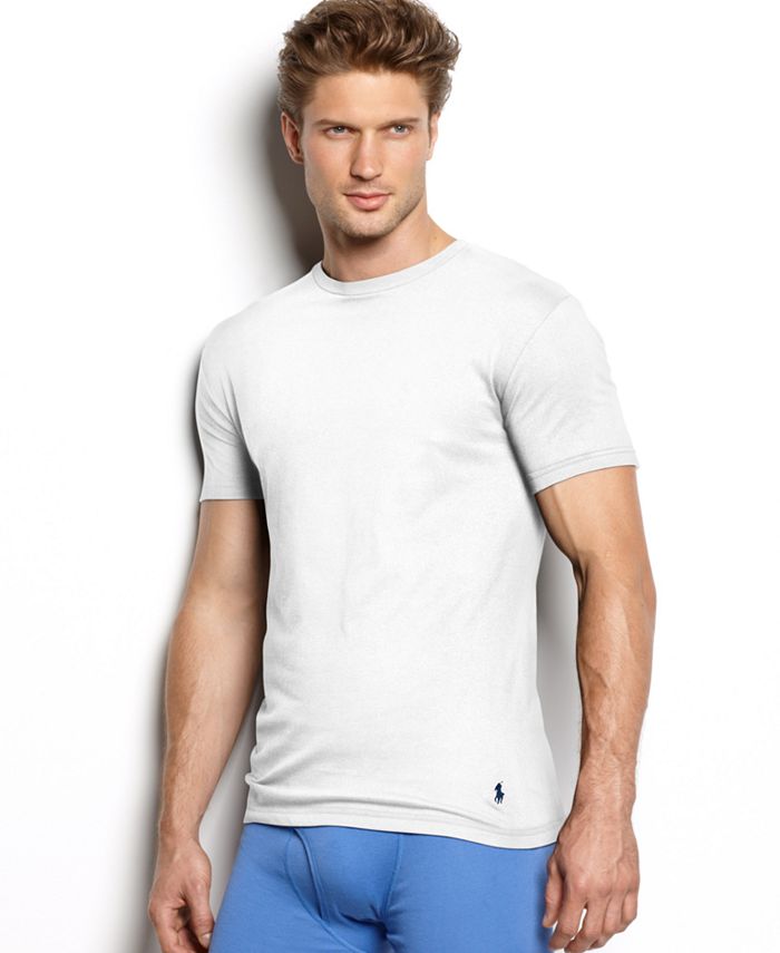 Polo Ralph Lauren Men's Underwear, Classic Crew T Shirt 3 Pack & Reviews -  Underwear & Socks - Men - Macy's