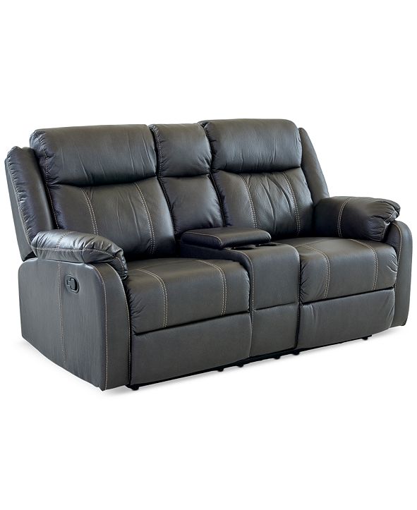 Furniture Fleurus 72" Fabric Reclining Loveseat with Console & Reviews
