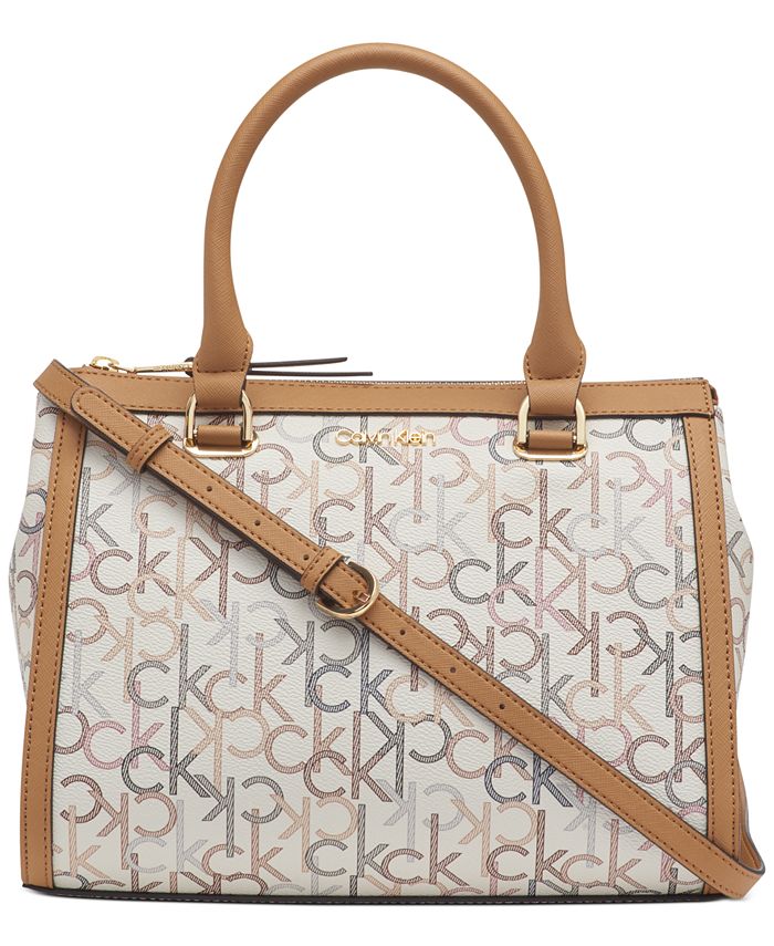 Calvin klein mercy signature satchel store