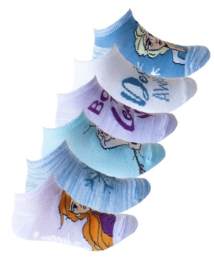 Disney's Frozen 6-Pack No-Show Ankle Socks Little Girls & Big Girls